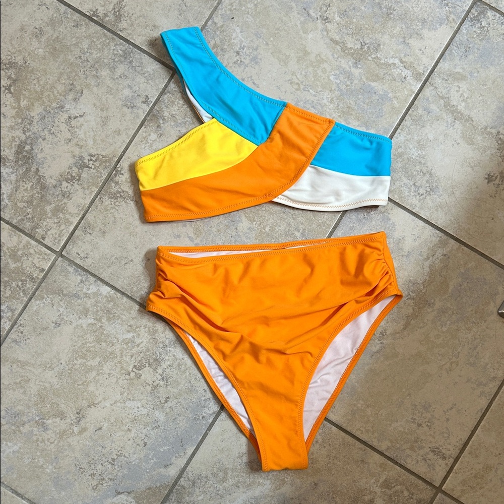 Vibrant Colorblock Bikini Set